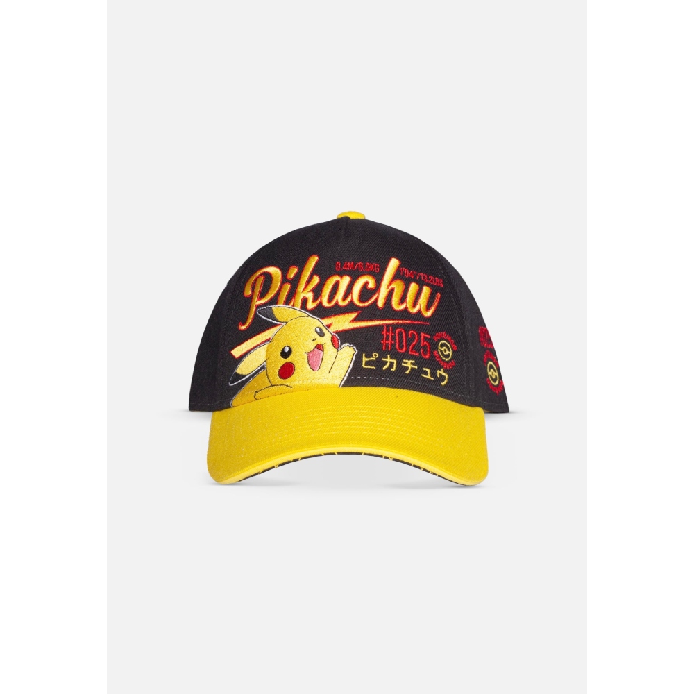 Pokémon - Pikachu Einstellbare Kappe - Schwarz/Gelb